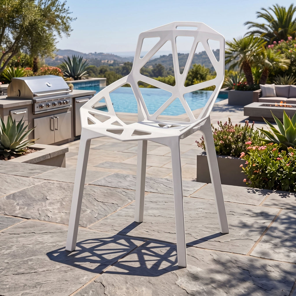 Silla Roxy, Color Blanco, con Espaldar y Diseño Moderno - imagen 3