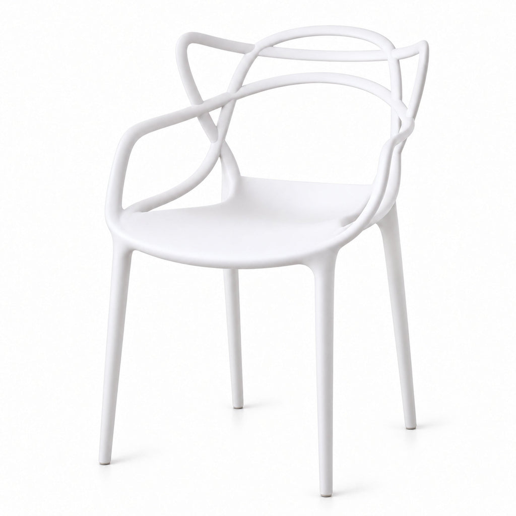 Silla Palermo, Color Blanco, con Espaldar y Diseño Moderno - imagen 1
