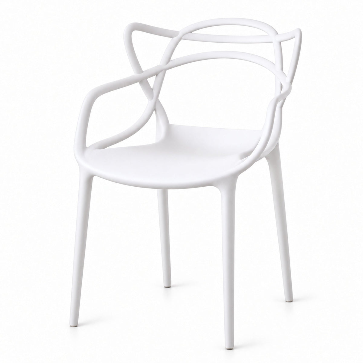 Silla Palermo, Color Blanco, con Espaldar y Diseño Moderno - imagen 1