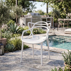 Silla Palermo, Color Blanco, con Espaldar y Diseño Moderno - imagen 3