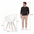 Silla Oasis con Brazos, Color Blanco, con Espaldar - imagen 4