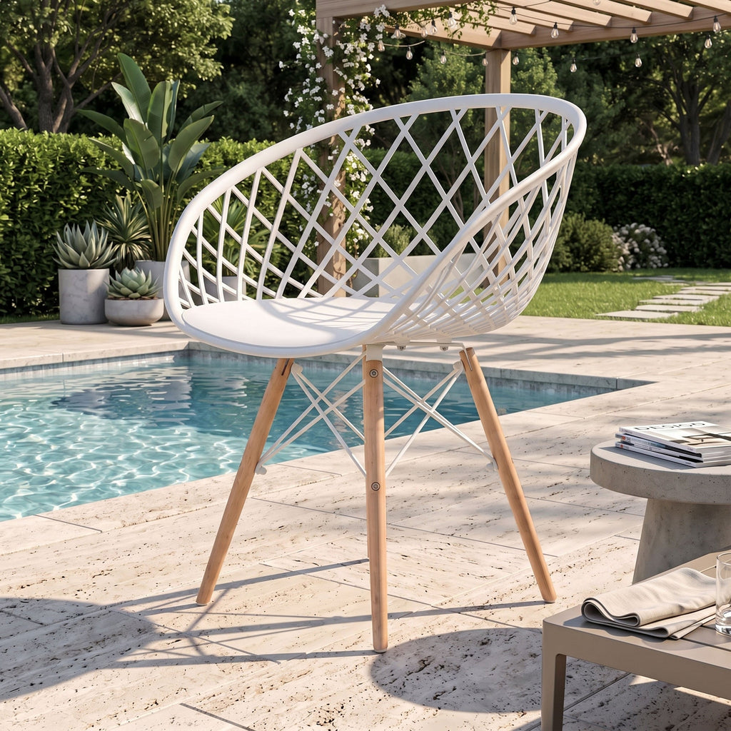 Silla Oasis con Brazos, Color Blanco, con Espaldar - imagen 3
