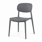 Silla Milán, Color Gris Oscuro, con Espaldar y Diseño Moderno - imagen 1