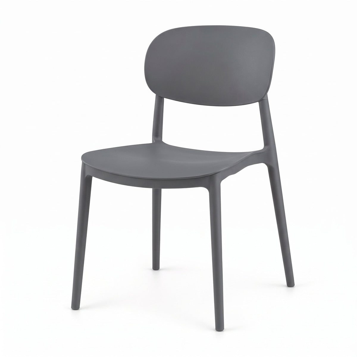 Silla Milán, Color Gris Oscuro, con Espaldar y Diseño Moderno - imagen 1