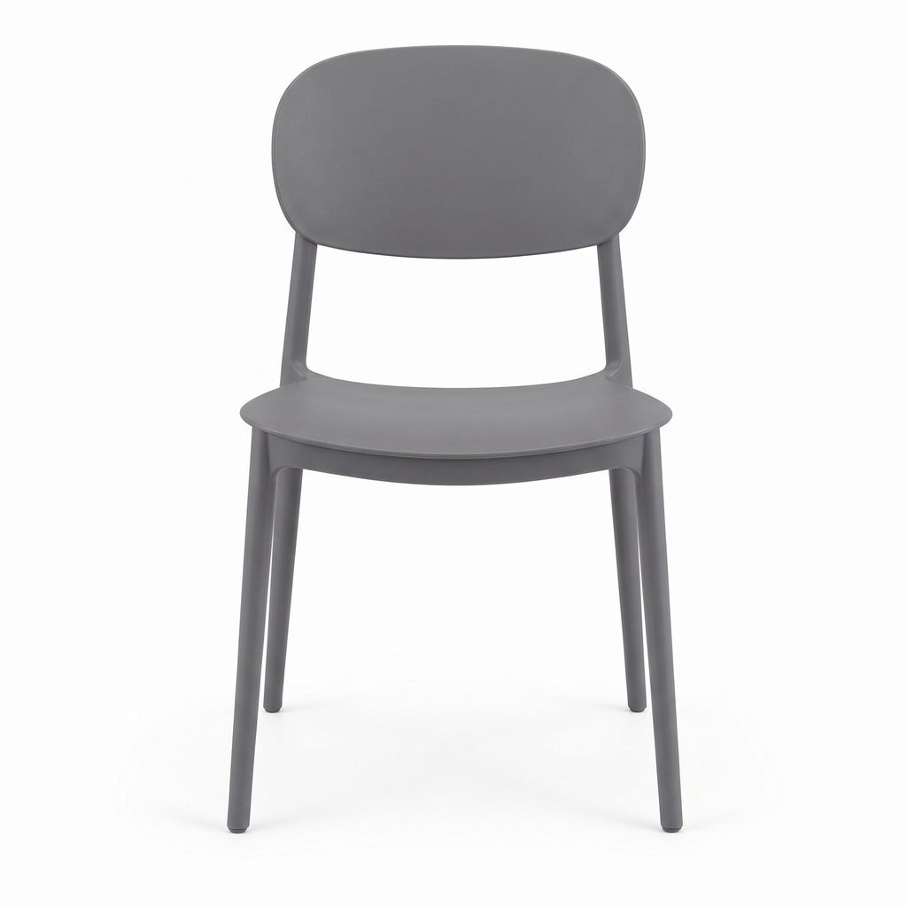 Silla Milán, Color Gris Oscuro, con Espaldar y Diseño Moderno - imagen 2