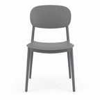Silla Milán, Color Gris Oscuro, con Espaldar y Diseño Moderno - imagen 2