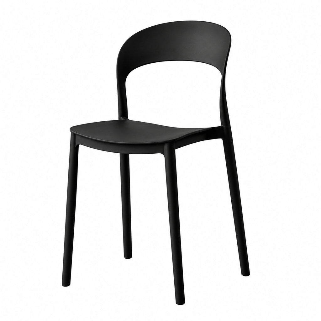 Silla Patrick, Color Negro, con Espaldar y Diseño Moderno - imagen 1
