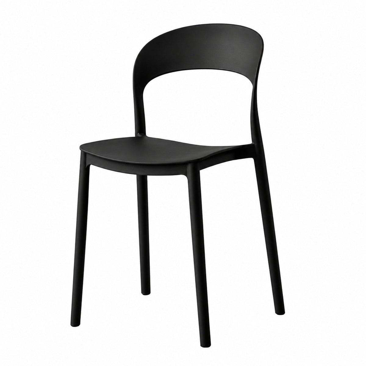 Silla Patrick, Color Negro, con Espaldar y Diseño Moderno - imagen 1