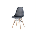 Silla Aira, Color Negro, con Espaldar y Patas en Madera - imagen 1
