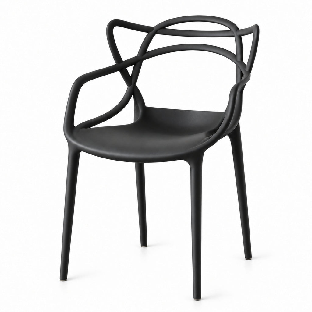 Silla Palermo, Color Negro, con Espaldar y Diseño Moderno - imagen 1