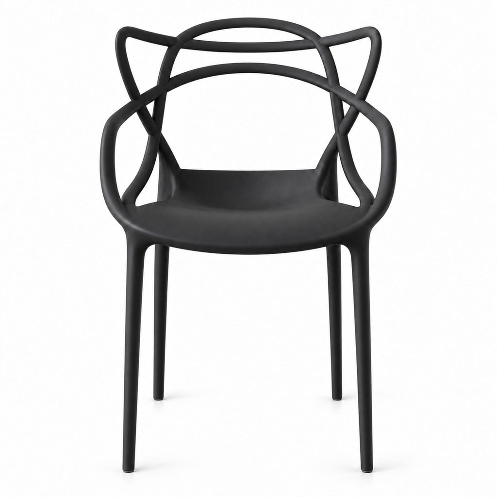 Silla Palermo, Color Negro, con Espaldar y Diseño Moderno - imagen 2