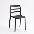 Silla New York, Negro, con Espaldar en Líneas y Diseño Minimalista - imagen 1