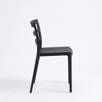 Silla New York, Negro, con Espaldar en Líneas y Diseño Minimalista - imagen 2
