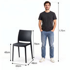 Silla Soho, Negro, con Espaldar Cerrado y Diseño Minimalista - imagen 4