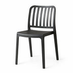 Silla Brooklyn, Negro, con Espaldar en Rayas y Diseño Minimalista - imagen 1