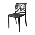 Silla Harlem, Negro, con Espaldar en Forma de Árbol y Diseño Minimalista - imagen 1