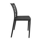 Silla Harlem, Negro, con Espaldar en Forma de Árbol y Diseño Minimalista - imagen 2