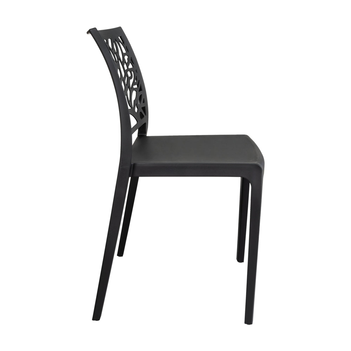 Silla Harlem, Negro, con Espaldar en Forma de Árbol y Diseño Minimalista - imagen 2