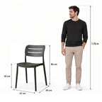 Silla Harriman, Negro, con Medio Espaldar y Diseño Minimalista - imagen 4