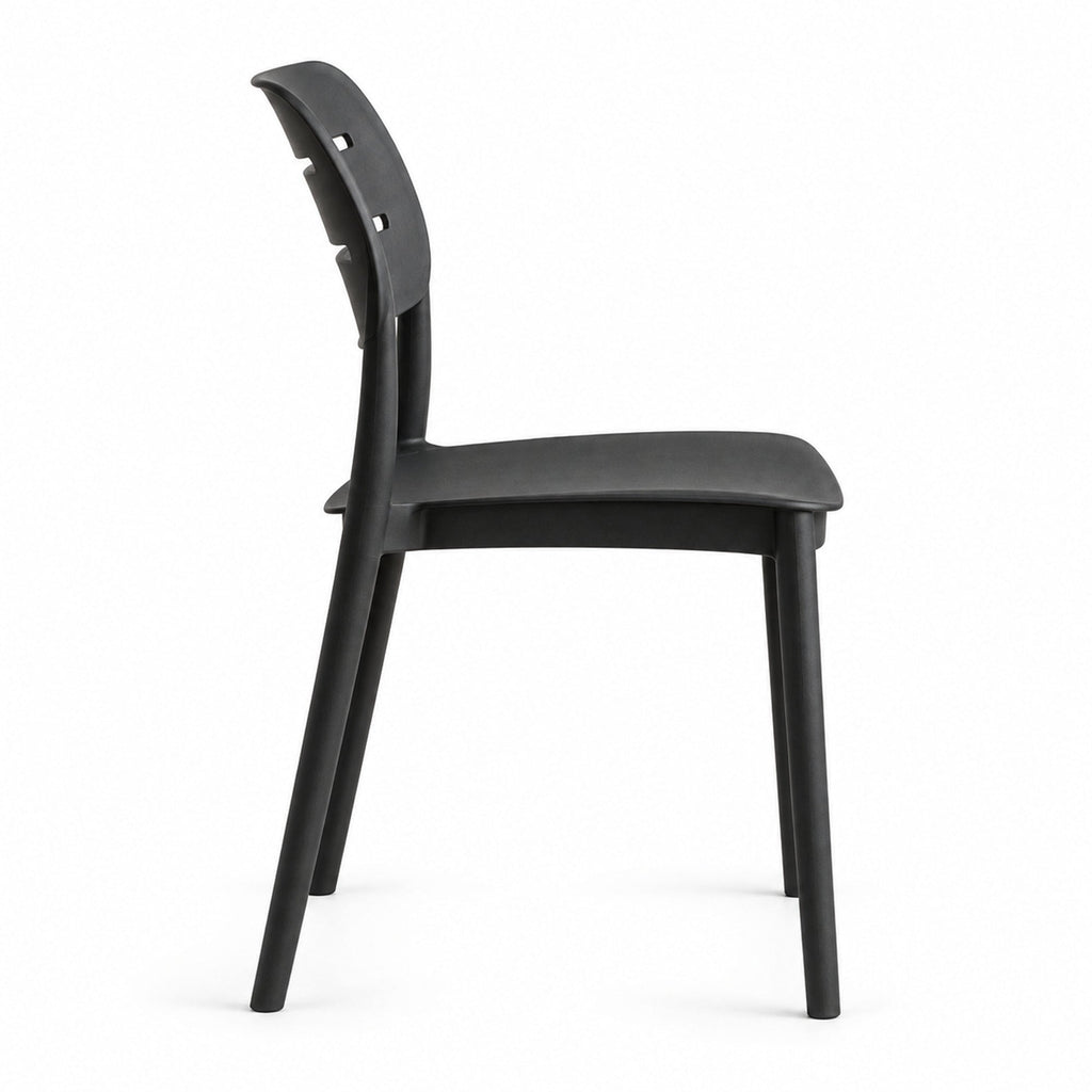 Silla Harriman, Negro, con Medio Espaldar y Diseño Minimalista - imagen 2