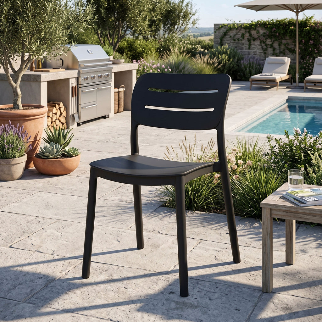 Silla Harriman, Negro, con Medio Espaldar y Diseño Minimalista - imagen 3