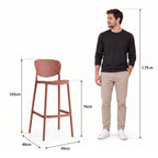 Silla para Bar Río, Color Terracota, Diseño Moderno - imagen 4