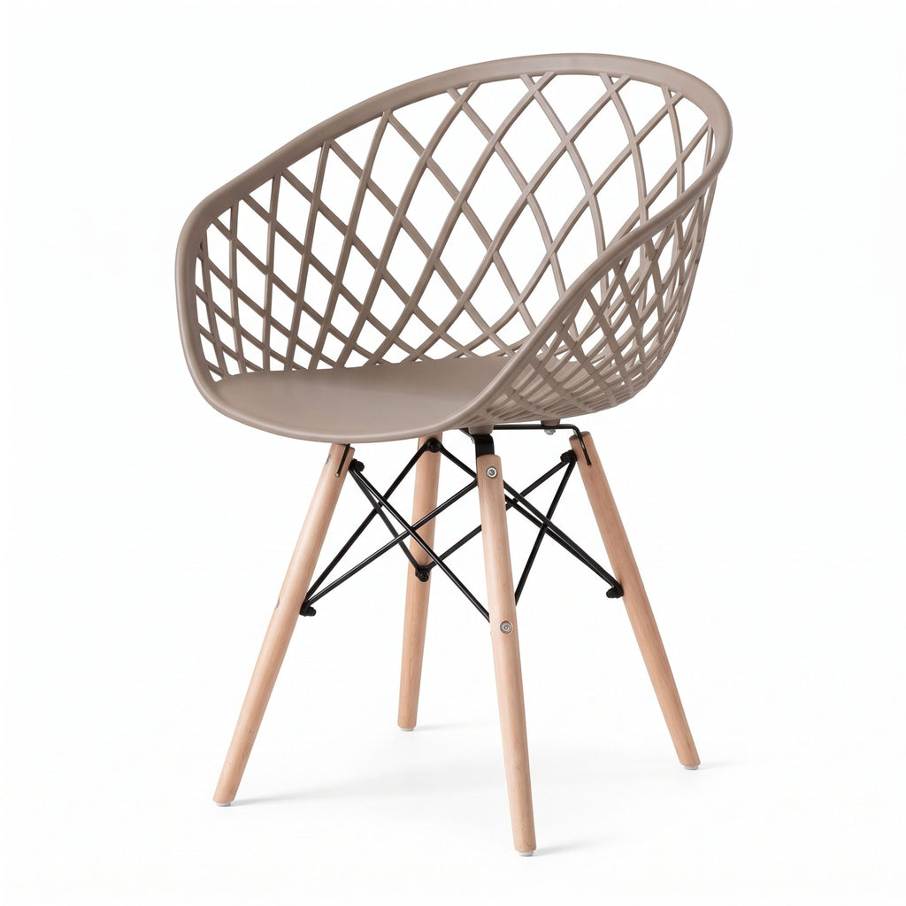Silla Oasis con Brazos, Color Taupe, con Espaldar - imagen 1
