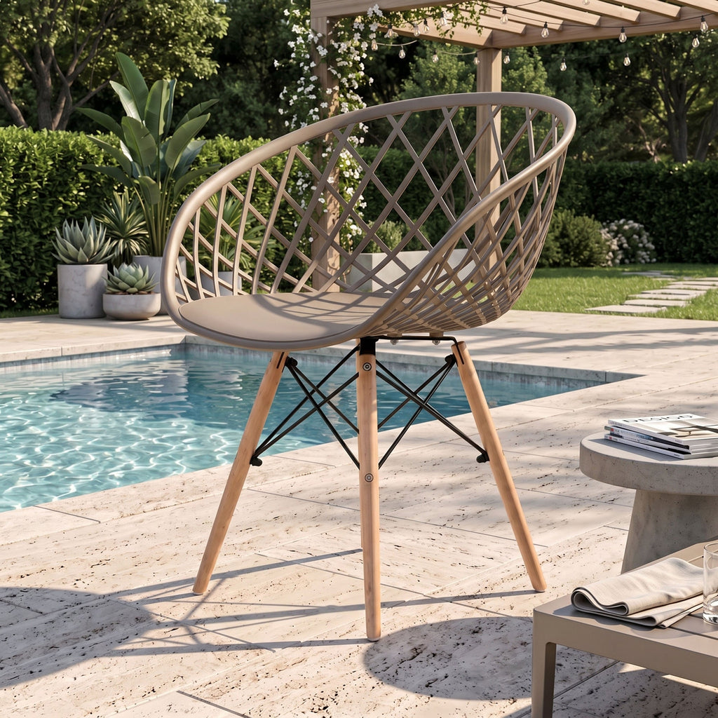 Silla Oasis con Brazos, Color Taupe, con Espaldar - imagen 3