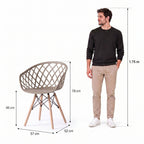 Silla Oasis con Brazos, Color Taupe, con Espaldar - imagen 4