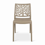 Silla Harlem, Taupe, con Espaldar en Forma de Árbol y Diseño Minimalista - imagen 2