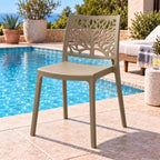Silla Harlem, Taupe, con Espaldar en Forma de Árbol y Diseño Minimalista - imagen 3
