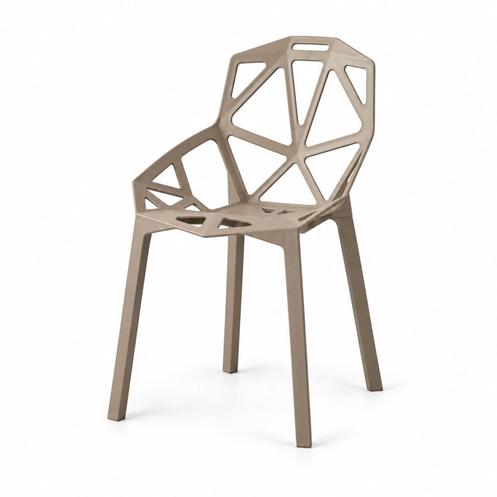 Silla Roxy, Color Taupe, con Espaldar y Diseño Moderno - imagen 1