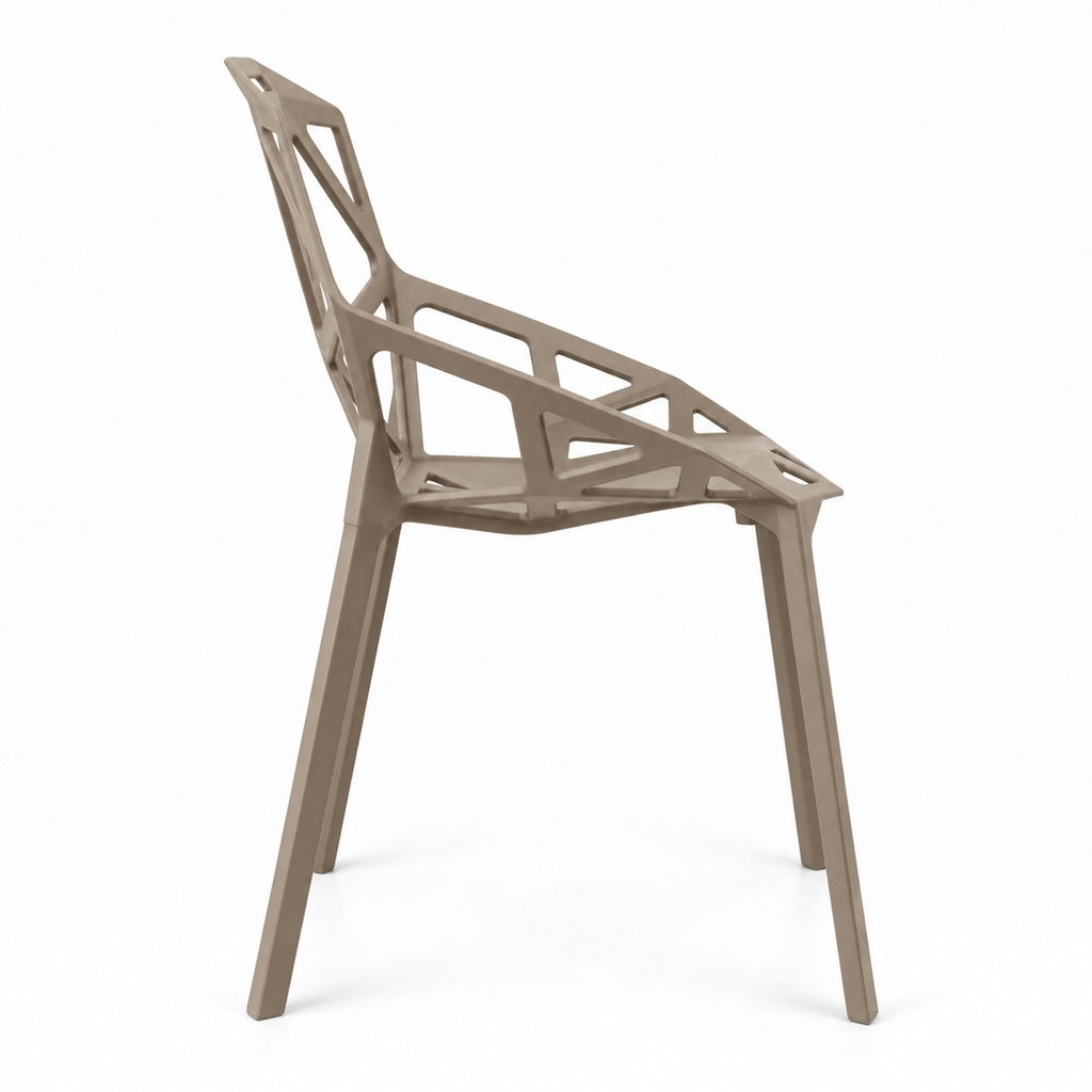 Silla Roxy, Color Taupe, con Espaldar y Diseño Moderno - imagen 2