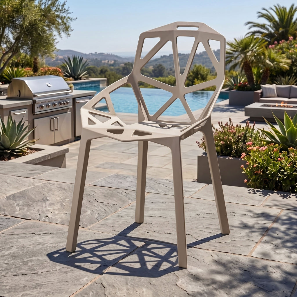 Silla Roxy, Color Taupe, con Espaldar y Diseño Moderno - imagen 3
