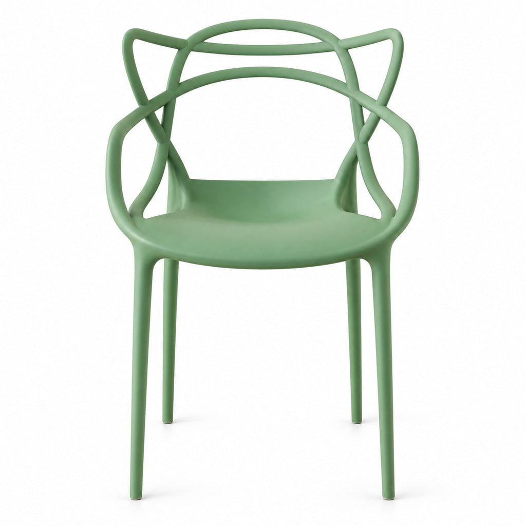Silla Palermo, Color Verde, con Espaldar y Diseño Moderno - imagen 2