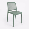 Silla Manhattan, Verde Olivo, con Espaldar en Rejilla y Diseño Minimalista - imagen 1