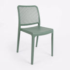 Silla Manhattan, Verde Olivo, con Espaldar en Rejilla y Diseño Minimalista - imagen 1