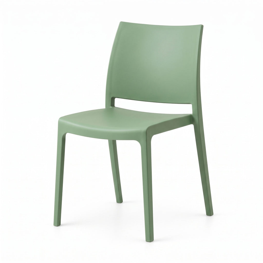 Silla Soho, Verde, con Espaldar Cerrado y Diseño Minimalista - imagen 1