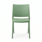 Silla Soho, Verde, con Espaldar Cerrado y Diseño Minimalista - imagen 2