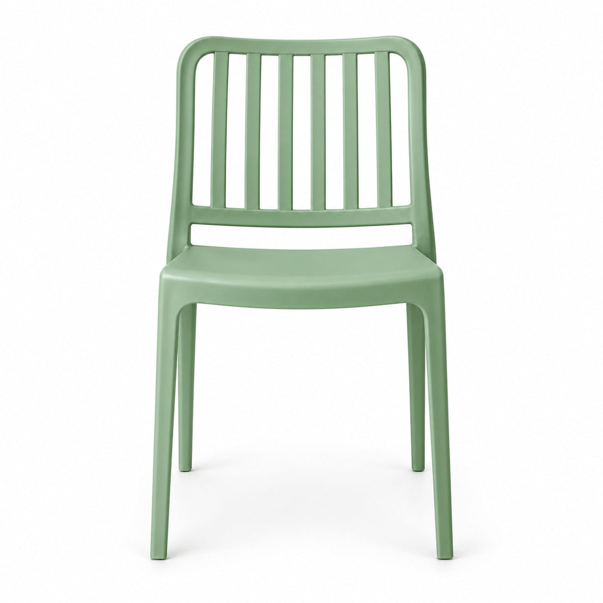 Silla Brooklyn, Verde, con Espaldar en Rayas y Diseño Minimalista - imagen 2