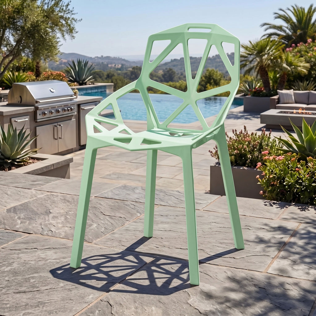 Silla Roxy, Color Verde, con Espaldar y Diseño Moderno - imagen 3