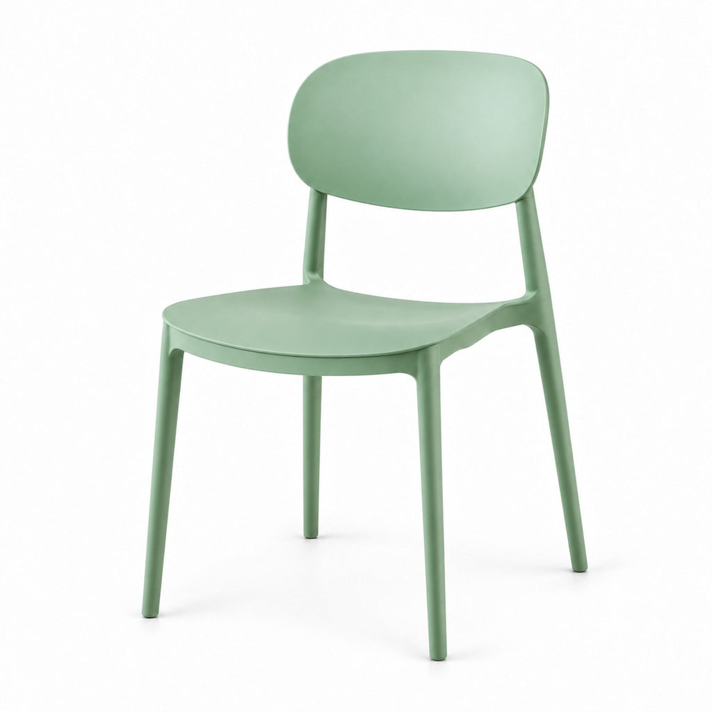 Silla Milán, Color Verde, con Espaldar y Diseño Moderno - imagen 1