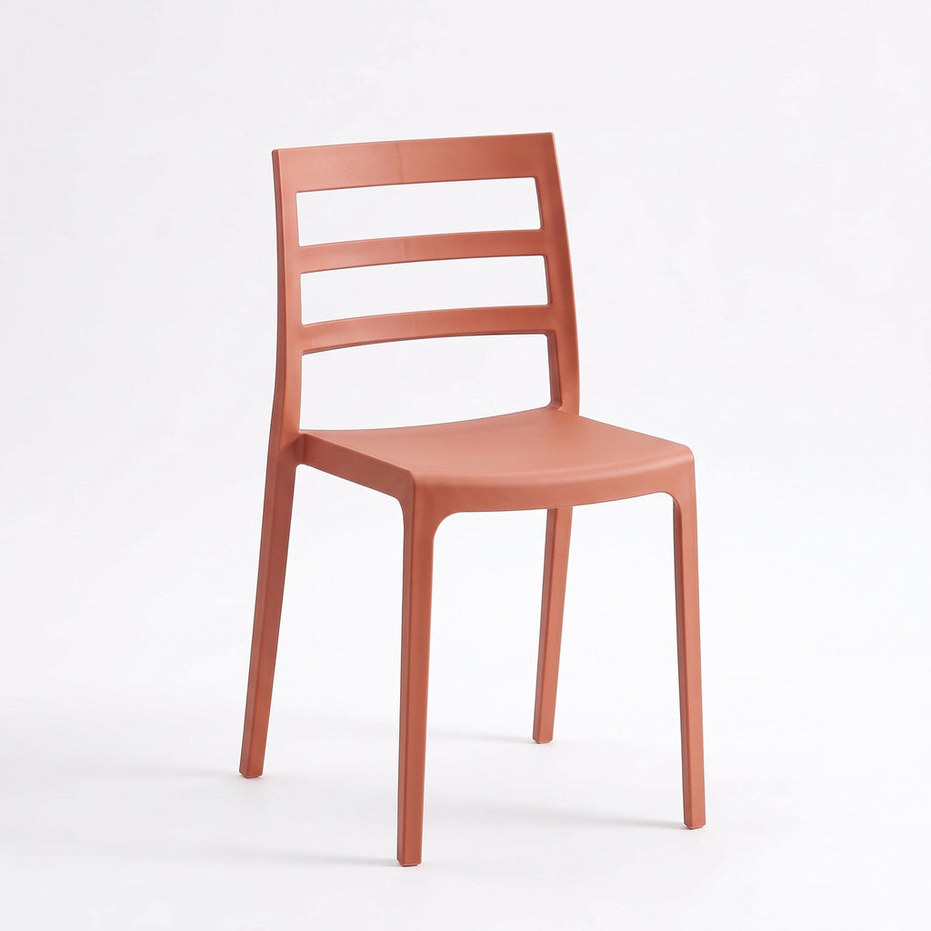 Silla New York, Terracota, con Espaldar en Líneas y Diseño Minimalista - imagen 1