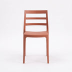 Silla New York, Terracota, con Espaldar en Líneas y Diseño Minimalista - imagen 2