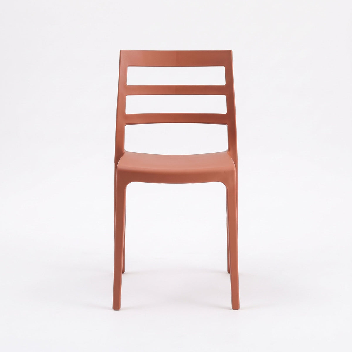 Silla New York, Terracota, con Espaldar en Líneas y Diseño Minimalista - imagen 2
