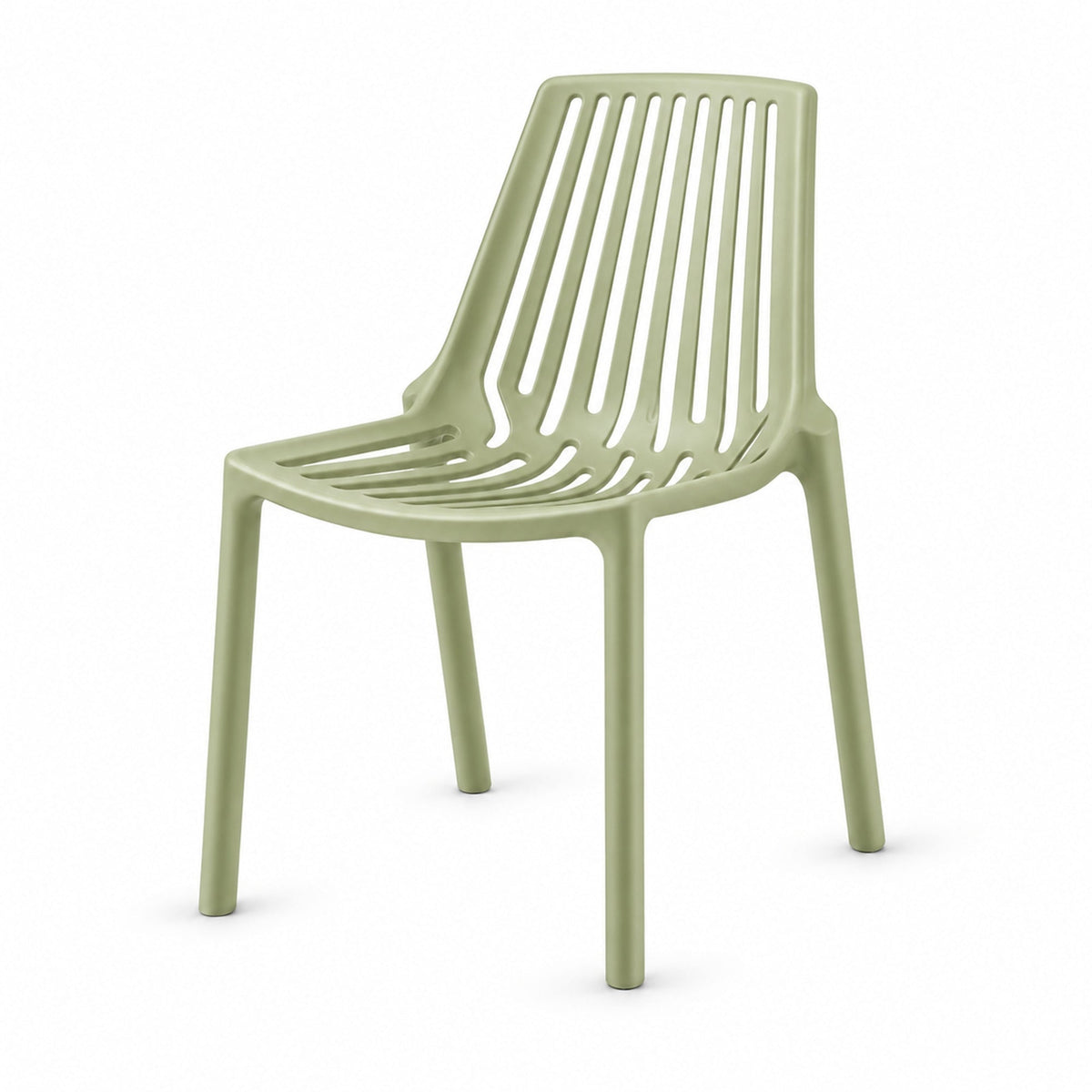 Silla Tanger, Verde Olivo, con espaldar y diseño moderno - imagen 1