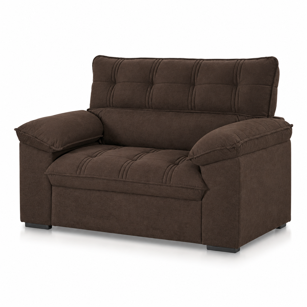 Mons Sofá Flex Plus 2 Cuerpos Platinum Café