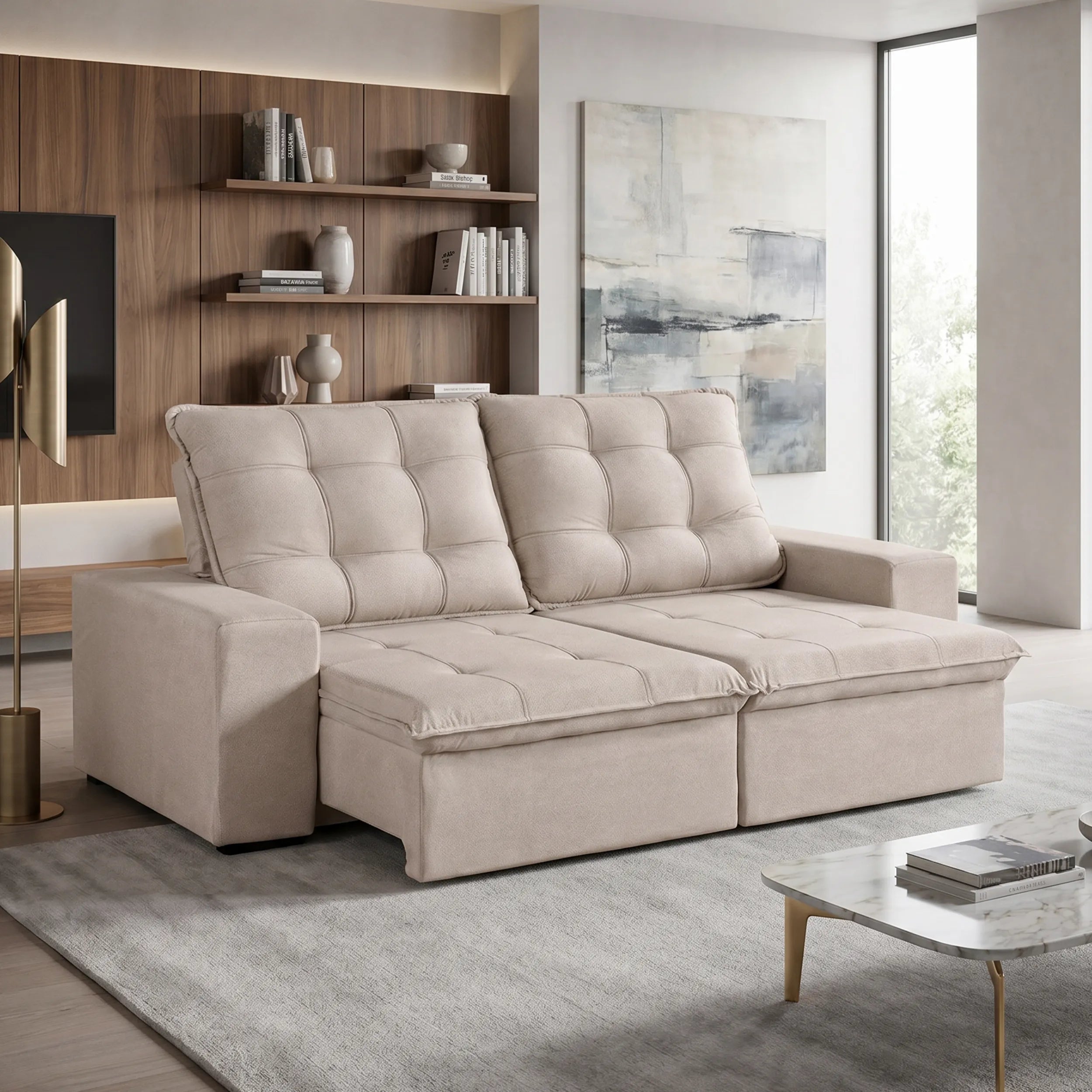 Mons Sofá Reclinable y Extensible Magnum 2M White