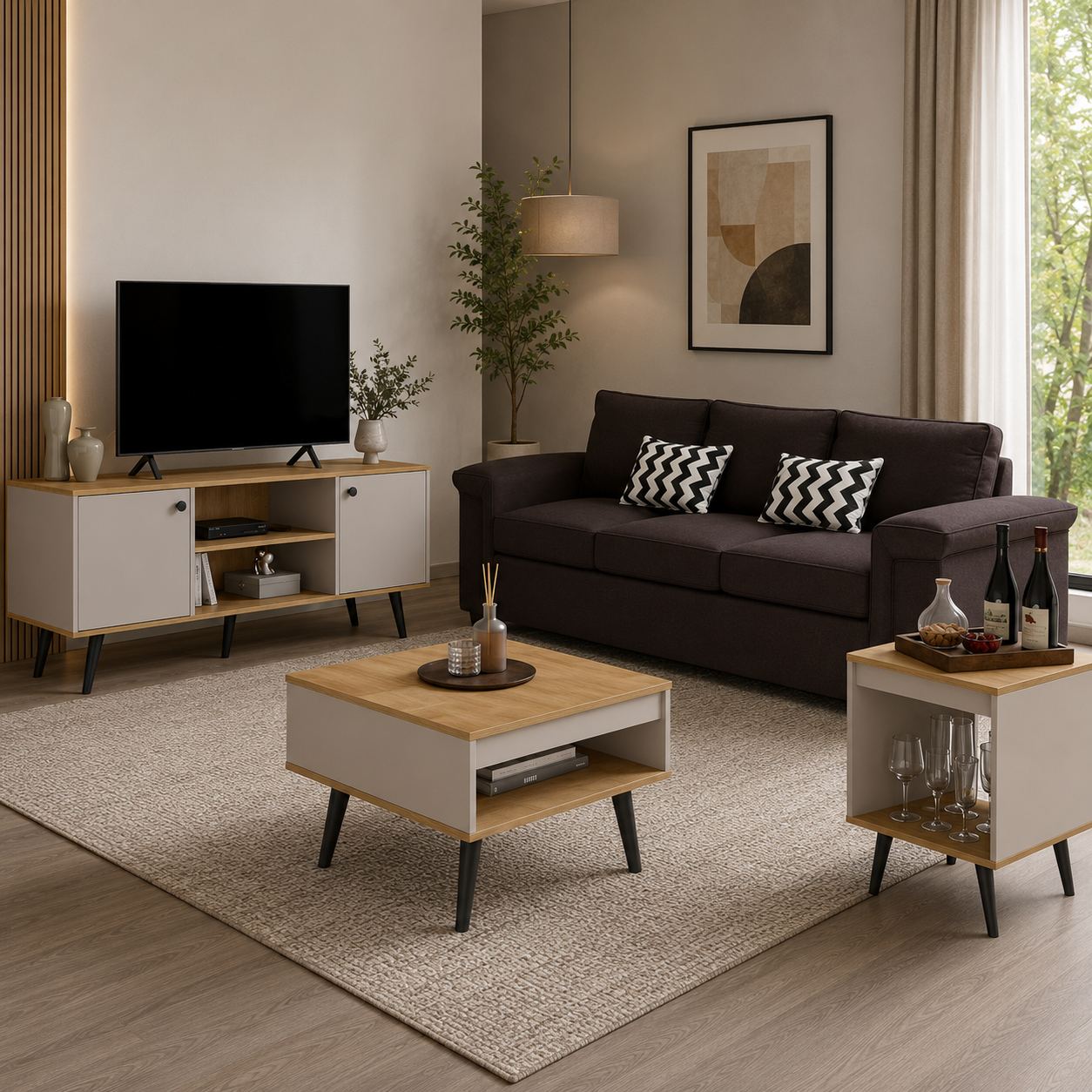 Combo Living Tokio + Sofá 3C Sicilia