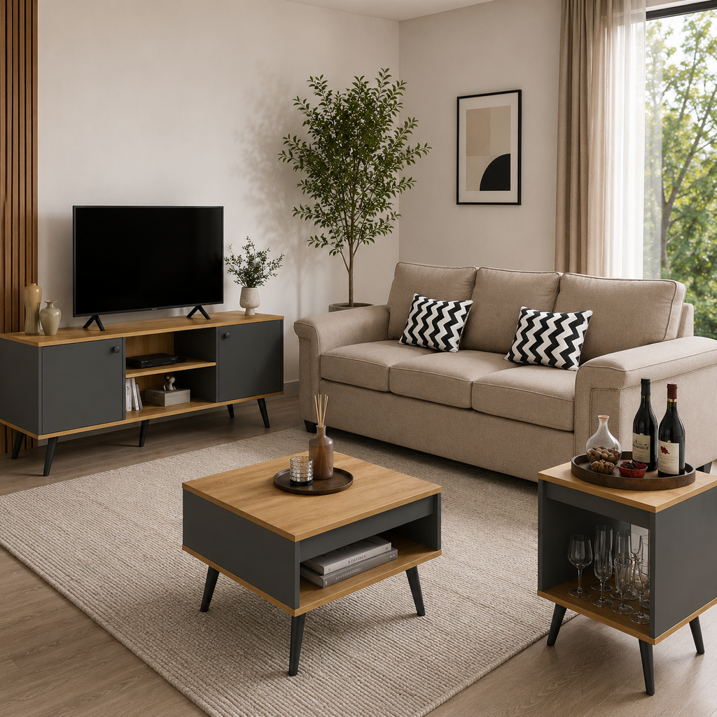Combo Living Tokio + Sofá 3C Sicilia